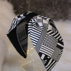 Black And White Printed Headband